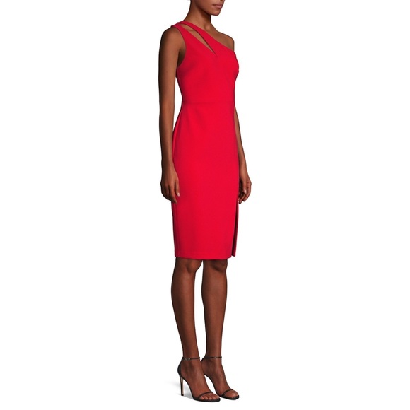 NWT Likely Red One Shoulder Cutout Lisette Dress - Picture 2 of 15